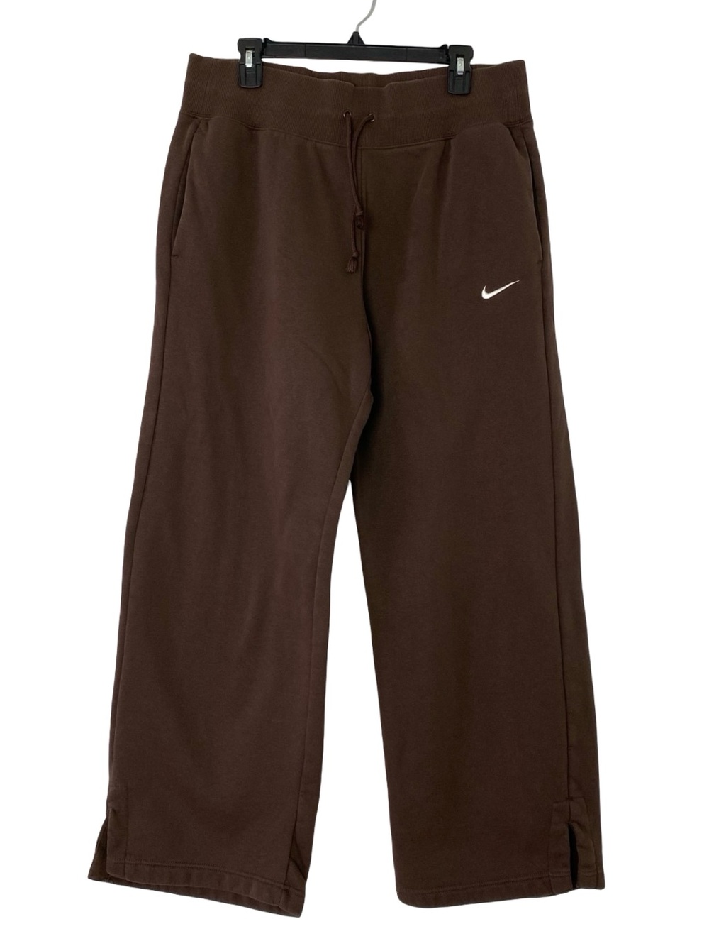 Nike Womens Phoenix Fleece Sweatpants Womens Size XL High Waisted Wide Leg Brown